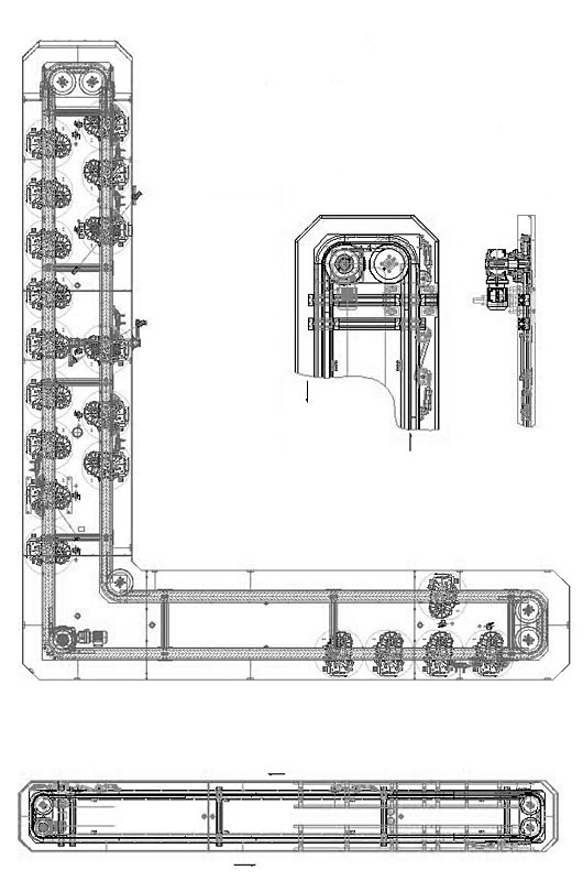 Palettenband - Transportsystem mit Paletten für den Transport von