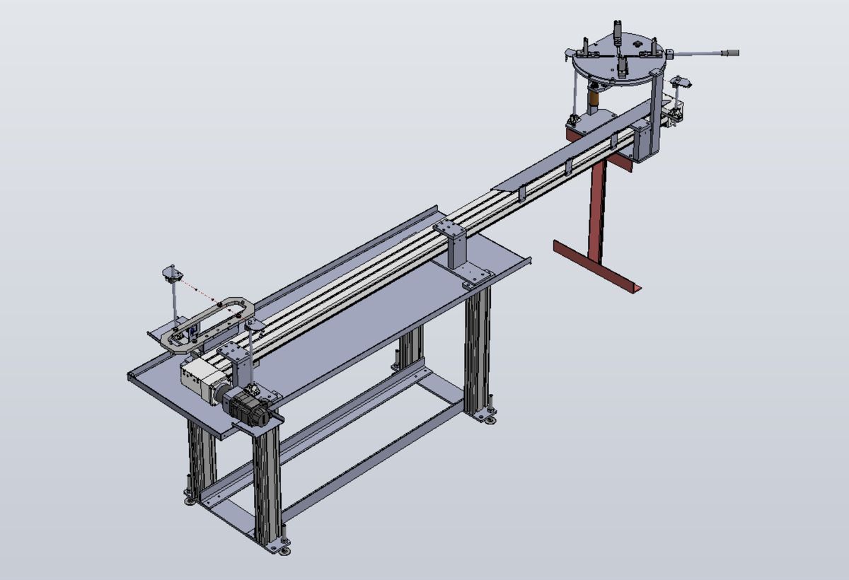 3D Zeichnung Transport-Shuttle für Werkstücke in der Automation
