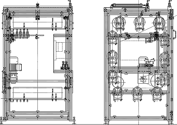 Werkstueckspeicher als Paternoster technische Zeichnung